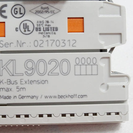 Beckhoff Klemmenbusverlängerungs-Endklemme KL9020 0000