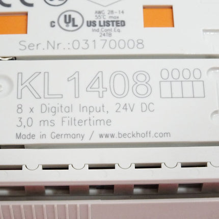 Beckhoff Busklemme 8-Kanal-Digital-Eingang KL1408 0000