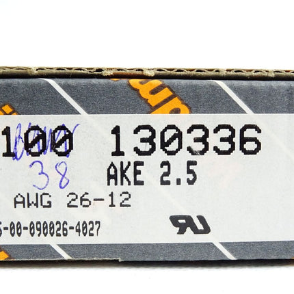 Weidmüller 1303360000 AKE 2.5 Schutzleiterklemme / Inhalt:38 Stück / Neu OVP