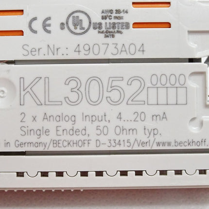 Beckhoff Busklemme 2-Kanal-Analog-Eingang KL3052 0000