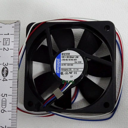 Ebm papst 612 F/2 DC-Axiallüfter 12VDC 82mA 1.0W 60x60x15mm / Neu OVP - Maranos.de