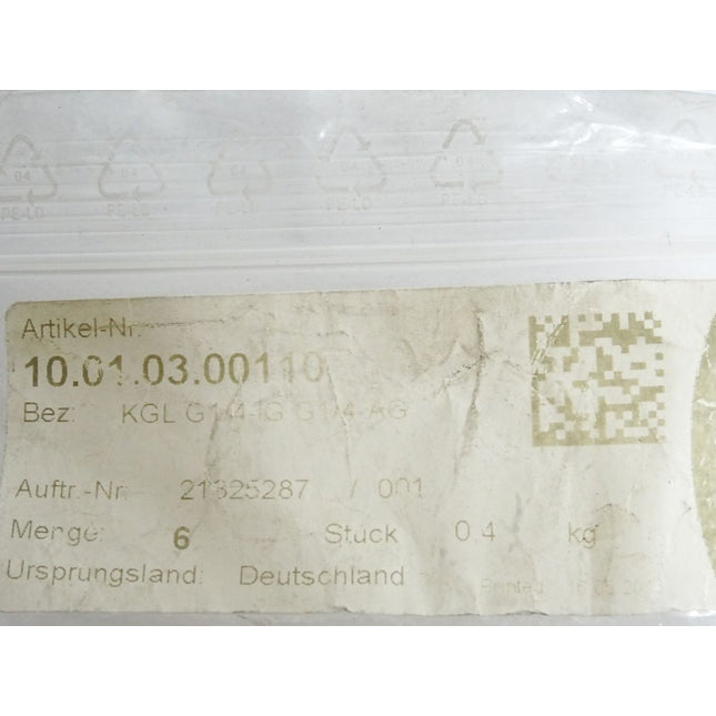 Schmalz Sauggreiferbefestigung 10.01.03.00110 KGL G1/4-IG G1/4-AG / 6 Stück /Neu - Maranos.de