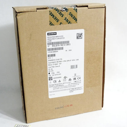 Siemens Sinamics G120C PN 6SL3210-1KE12-3AF2 0.75kW / Neu OVP versiegelt
