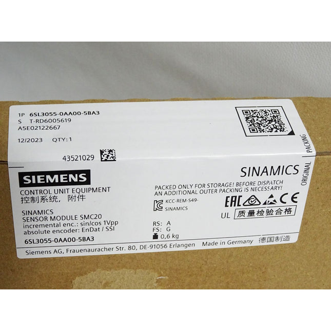 Siemens Sinamics SMC20 6SL3055-0AA00-5BA3 / Neu OVP versiegelt