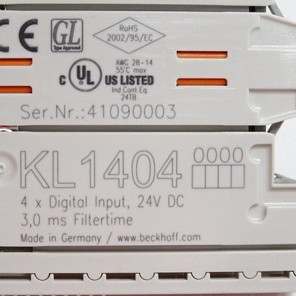 Beckhoff Busklemme 4-Kanal-Digital-Eingang KL1404 0000