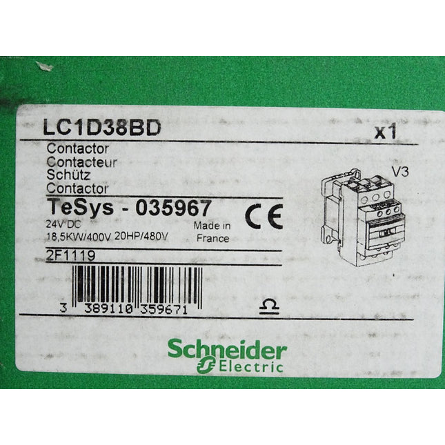 Schneider Electric Schütz LC1D38BD TeSys 035967 / Neu OVP - Maranos.de