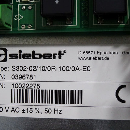 Siebert Anzeige Display S302-02/10/0R-100/0A-E0 0396781 - Maranos.de