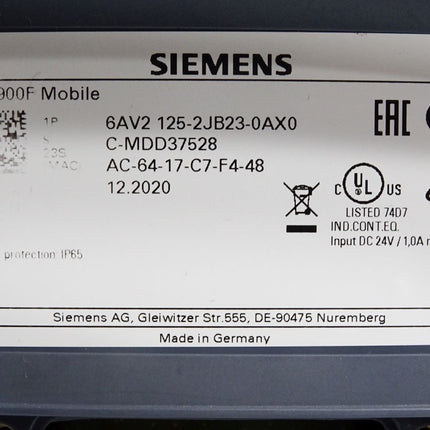 Siemens KTP900F Mobile Panel 6AV2125-2JB23-0AX0 6AV2 125-2JB23-0AX0 - Maranos.de