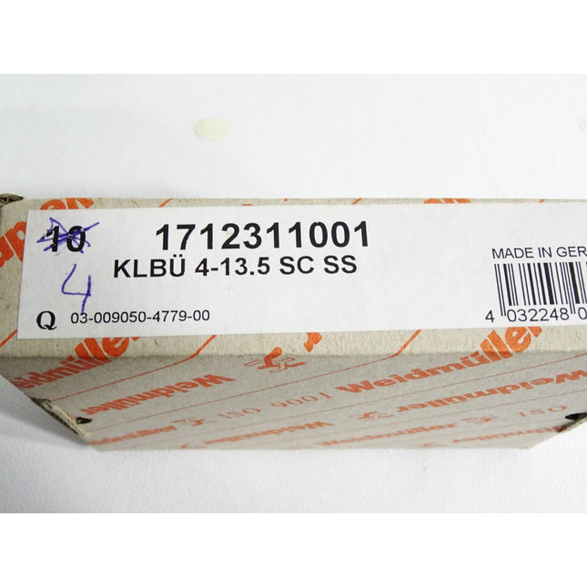 Weidmüller Klemmbügel 1712311001 KLBUE 4-13.5 SC SS / Inhalt:4 Stück / Neu OVP