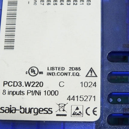 Saia Burgess Analoges Eingangsmodul 8 Kanäle PCD3.W220