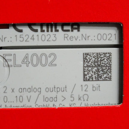 Beckhoff EL4002 Rev.0021 analoge Ausgangsklemme / Neu OVP versiegelt - Maranos.de