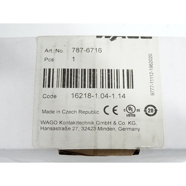 Wago 787-6716 Primär getaktete Stromversorgung / Neu OVP versiegelt - Maranos.de