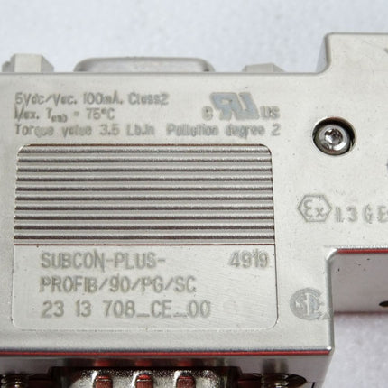 Phoenix Contact D-SUB-Stecker SUBCON-PLUS-PROFIB/90/PG/SC 2313708 CE_00