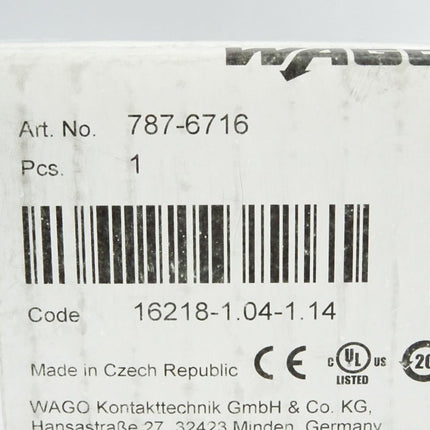 Wago 787-6716 Primär getaktete Stromversorgung / Neu OVP versiegelt - Maranos.de