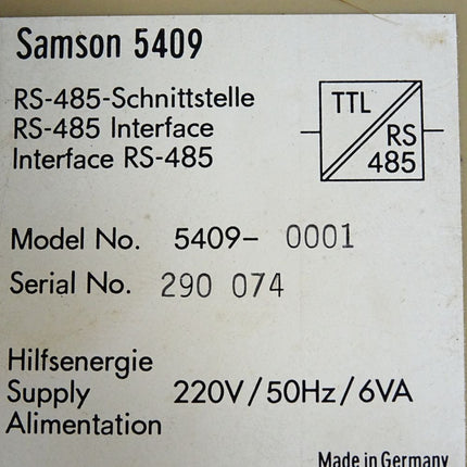 Samson 5409 RS-485 Schnittstelle 5409-0001 - Maranos.de