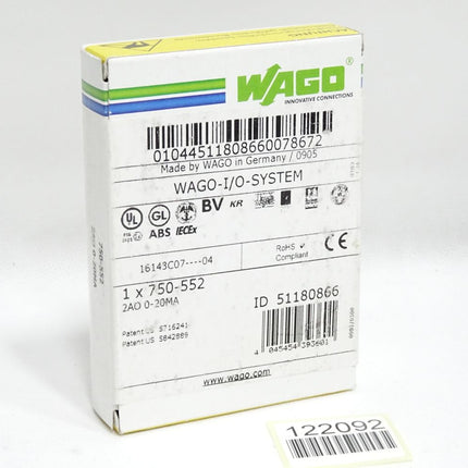 Wago 2-Kanal-Analogausgang 750-552 / Neu OVP versiegelt