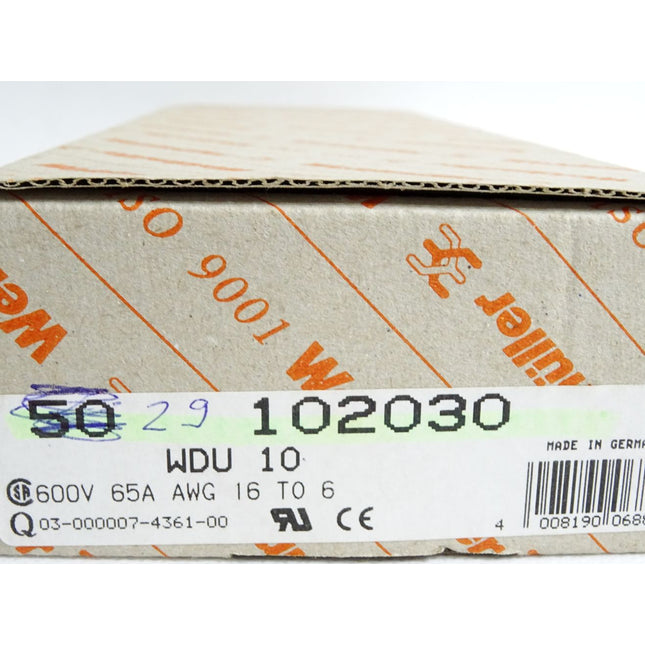 Weidmüller 1020300000 WDU10 / Inhalt:29 Stück / Neu OVP