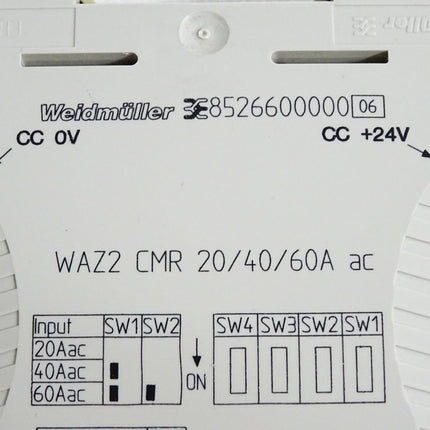 Weidmüller 8526600000 WAZ2 CMR 20/40/60A ac / Neuwertig