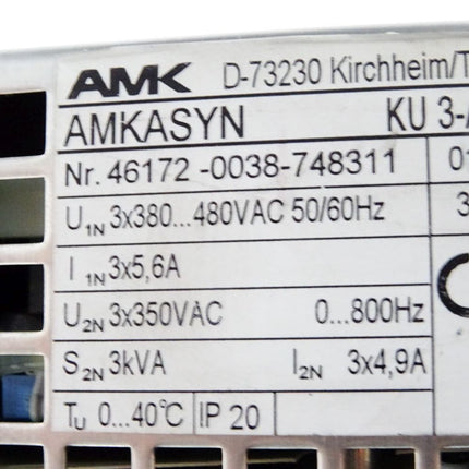 AMK AMKASYN 46172-0038-748311 KU3-A10 01.05 - Maranos.de