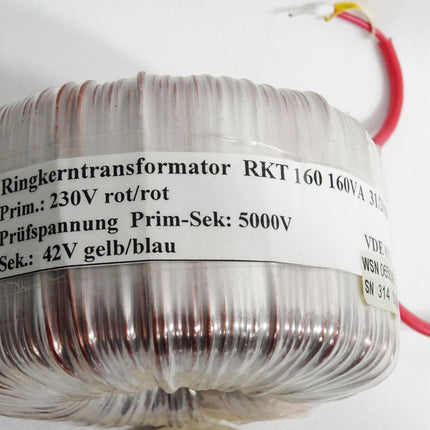 Ringkerntransformator RKT160 160VA WSN 0650246 230V auf 42V - Maranos.de