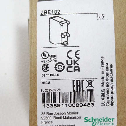 Schneider Electric Kontaktblock ZBE102 / Inhalt:5 Stück / Neu OVP