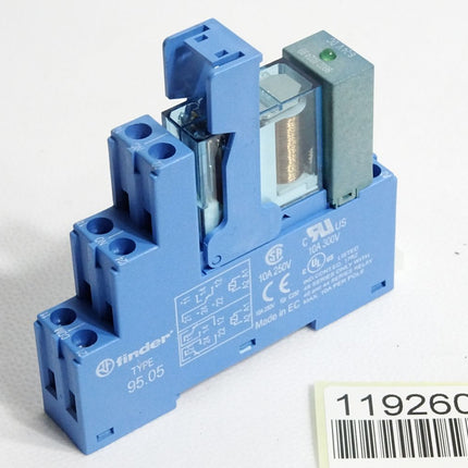 Finder Sockel 95.05 + Relais 8A 40.52S + 9902.9024.99 - Maranos.de