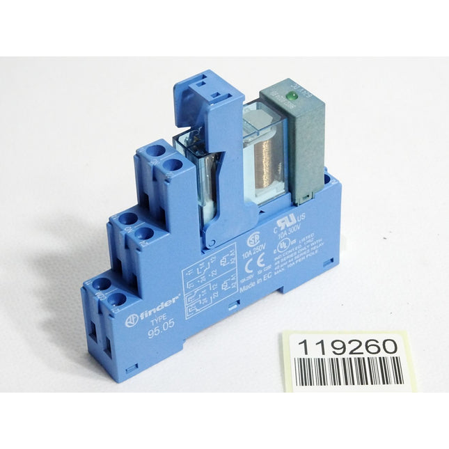 Finder Sockel 95.05 + Relais 8A 40.52S + 9902.9024.99 - Maranos.de