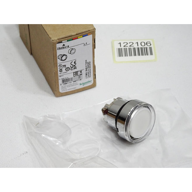 Schneider Electric Leuchtdrucktaster weiß ZB4BA18 / Neu OVP