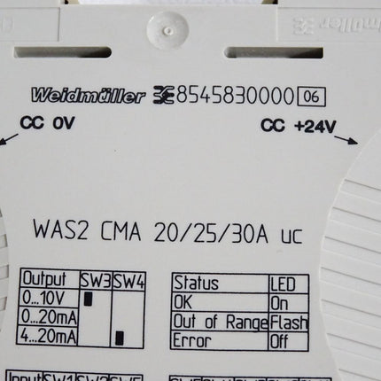 Weidmüller 8545830000 WAS2 CMA 20/25/30A uc