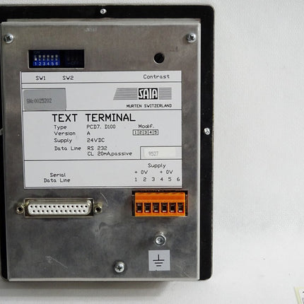Saia Burgess Text Terminal PCD7.D100 Text Display - Maranos.de