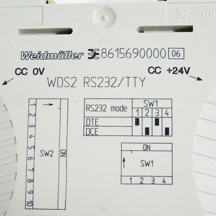 Weidmüller 8615690000 WDS2 RS232/TTY Schnittstellenwandler / Neuwertig