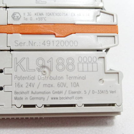 Beckhoff Potenzialverteilungsklemme KL9188 0000