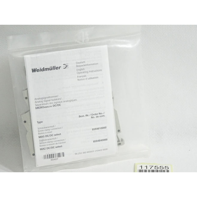Weidmüller 8594810000 MAS DC/DC SELECT Signal converter/insulator / Neu OVP
