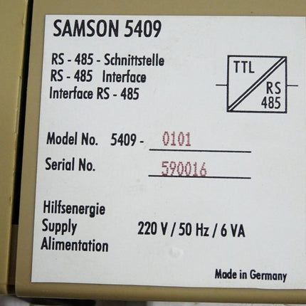 Samson 5409 RS-485 Schnittstelle 5409-0101 - Maranos.de