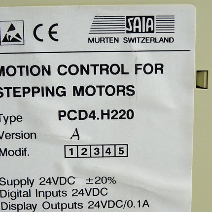 Saia Burgess Motion Control for steppings motors PCD4.H220 - Maranos.de