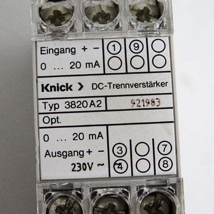 Knick DC-Trennverstärker 3820A2 / Unbenutzt