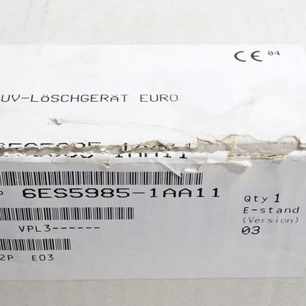 Siemens UV-Löschgerät 6ES5985-1AA11 6ES5 985-1AA11 / Neu OVP - Maranos.de