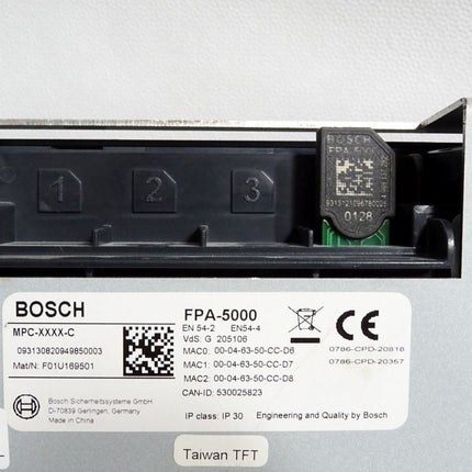 Bosch Zentralensteuerung Panel Controller MPC-XXXX-C F01U169501 FPA-5000