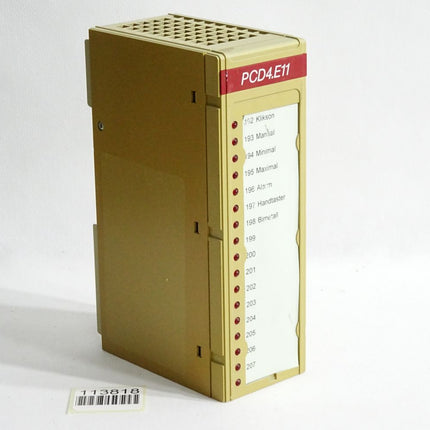 Saia Burgess PCD4 Module PCD4.E11 Ohne Typenschild - Maranos.de