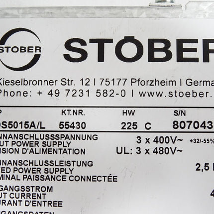 Stöber Servoumrichter POSIDYN SDS5015A/L + ASP5001/0