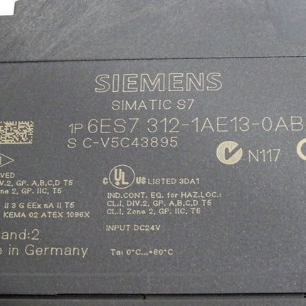 Siemens S7-300 CPU 312 6ES7312-1AE13-0AB0 6ES7 312-1AE13-0AB0 - Maranos.de