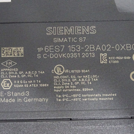 Siemens ET200M/Link IM153-2 6ES7153-2BA02-0XB0 6ES7 153-2BA02-0XB0