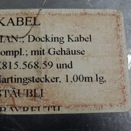 Stäubli Docking Kabel mit Gehäuse und Hartingstecker 1m K81556859 - Maranos.de