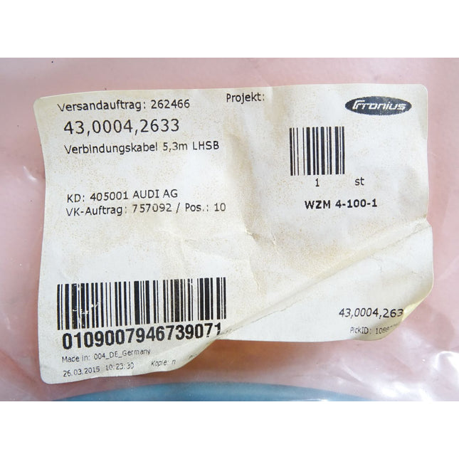 Fronius Verbindungskabel 5,3m LHSB 43.0004.2633 / Neu OVP - Maranos.de