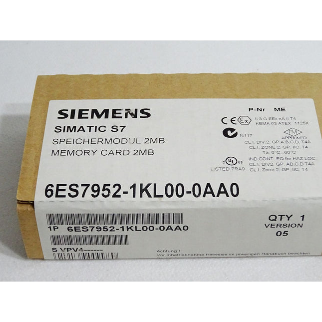 Siemens Speichermodul 6ES7952-1KL00-0AA0 6ES7 952-1KL00-0AA0 Neu OVP versiegelt - Maranos.de