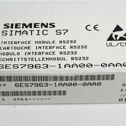 Siemens InterfaceModule 6ES7963-1AA00-0AA0 6ES7963-1AA00-0AA0 Neu OVP versiegelt - Maranos.de