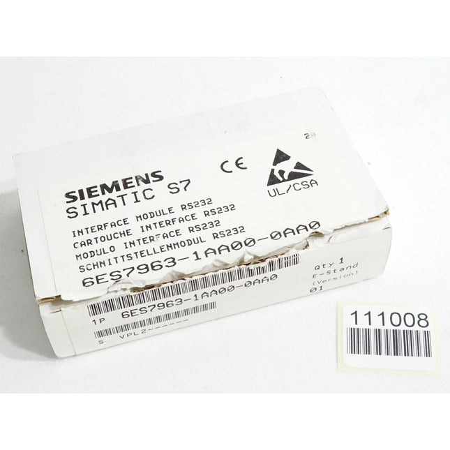 Siemens InterfaceModule 6ES7963-1AA00-0AA0 6ES7963-1AA00-0AA0 Neu OVP - Maranos.de