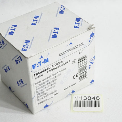 Eaton FRCmM-80/4/003-A 170335 Fehlerstromschutzschalter RCCB 4pol 80A / Neu OVP - Maranos.de