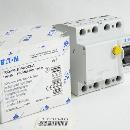 Eaton FRCmM-80/4/003-A 170335 Fehlerstromschutzschalter RCCB 4pol 80A / Neu OVP - Maranos.de