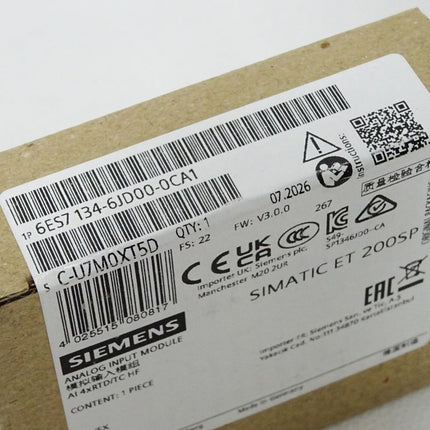 Siemens ET200SP AI 6ES7134-6JD00-0CA1 6ES7 134-6JD00-0CA1 Neu OVP versiegelt